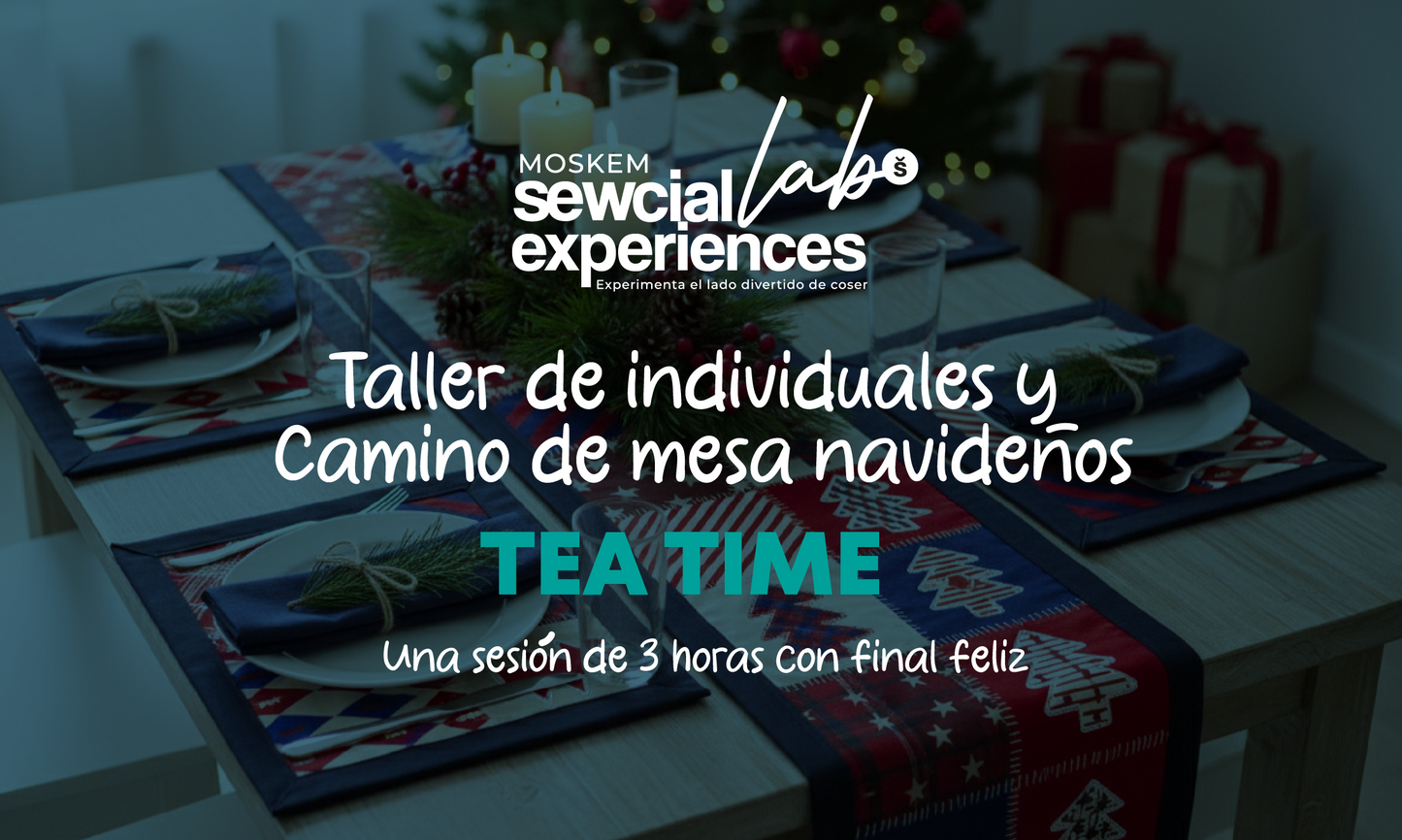 Taller de Individuales y Camino de Mesa Navideños- TEA TIME