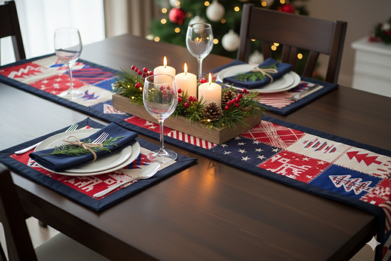 Taller de Individuales y Camino de Mesa Navideños- TEA TIME