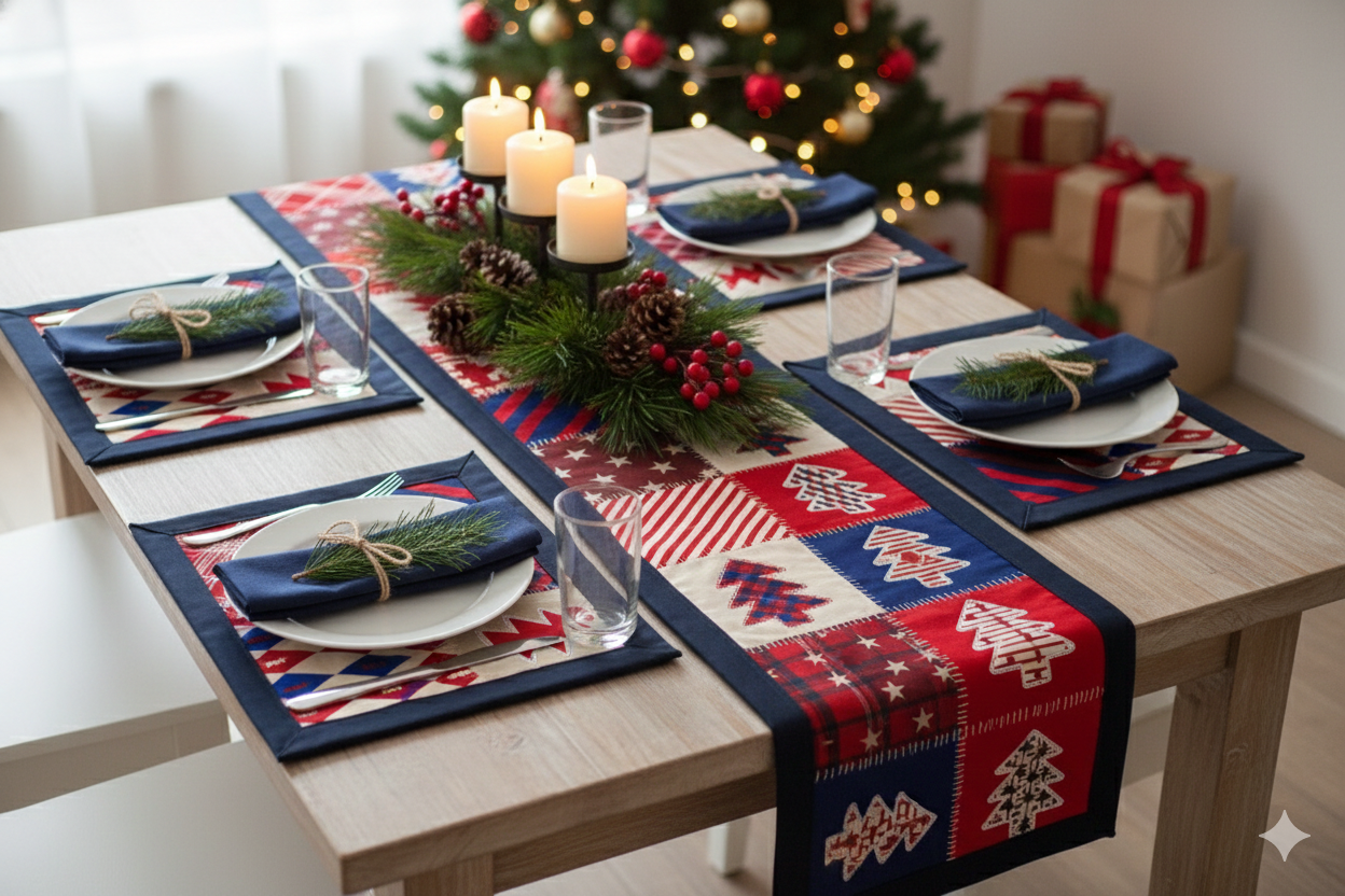 Taller de Individuales y Camino de Mesa Navideños- TEA TIME